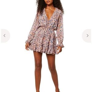 Misa Los Angeles Pink Paisley Dress